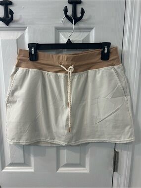 Women's Cream TeVerde Active Skort with Tan Waistband